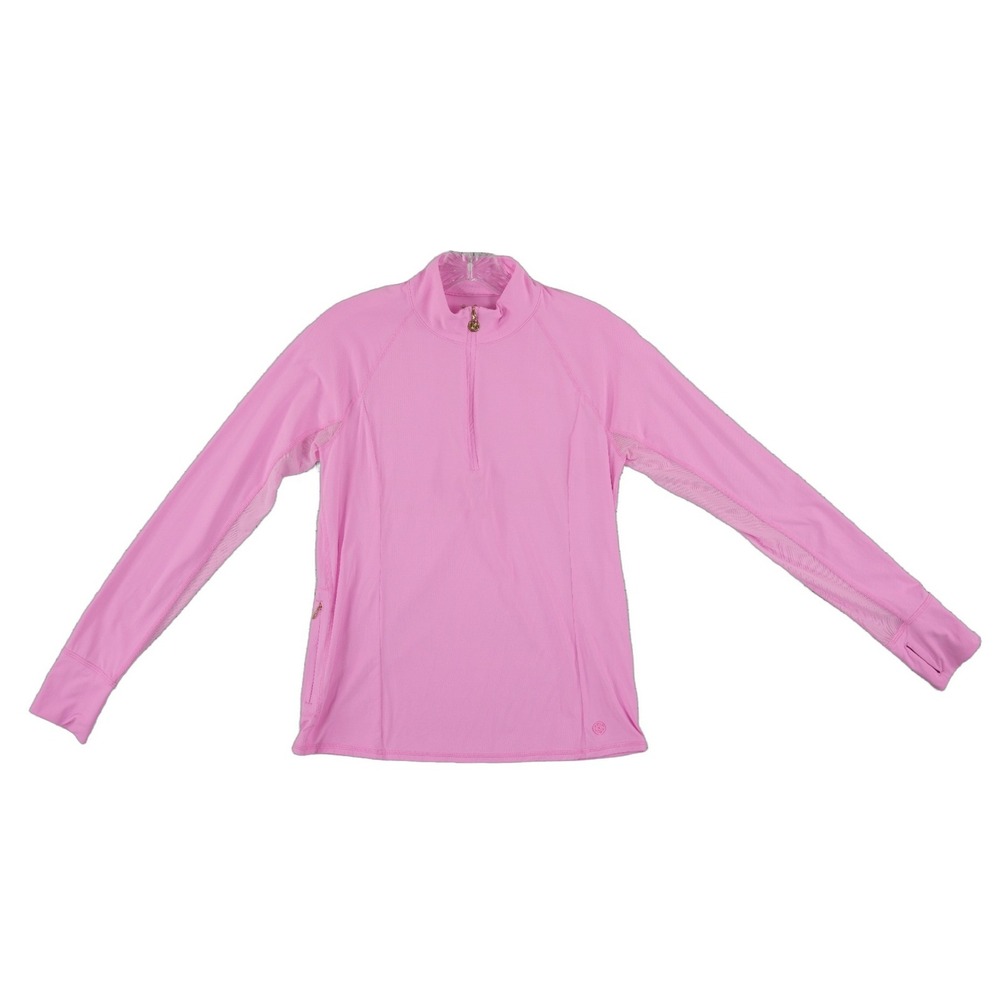 Lilly Pulitzer Sun Shirt Top Womens Size Small Pink UPF 50 Meryl Nylon Thumbhole